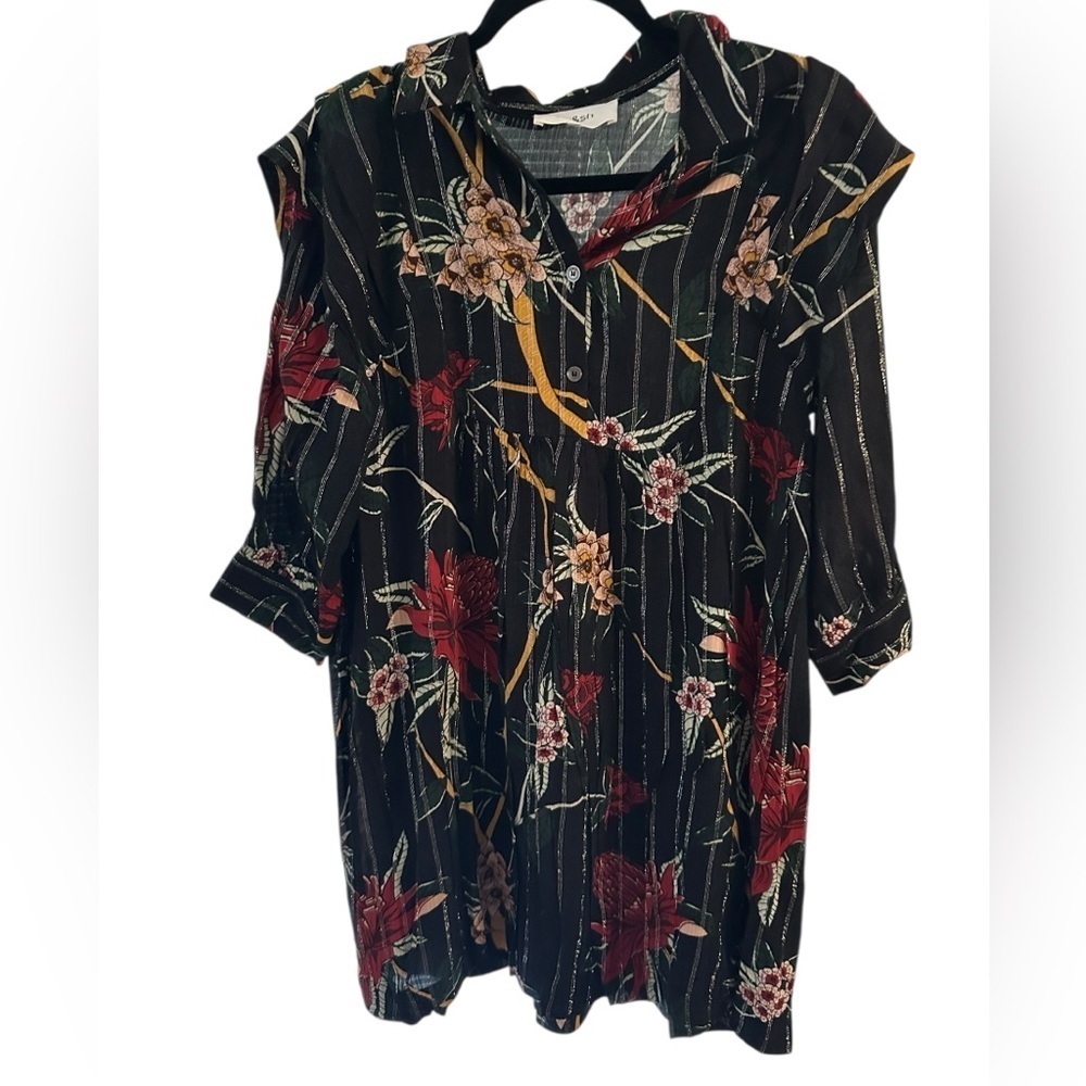 ba&sh Black floral dress size 0